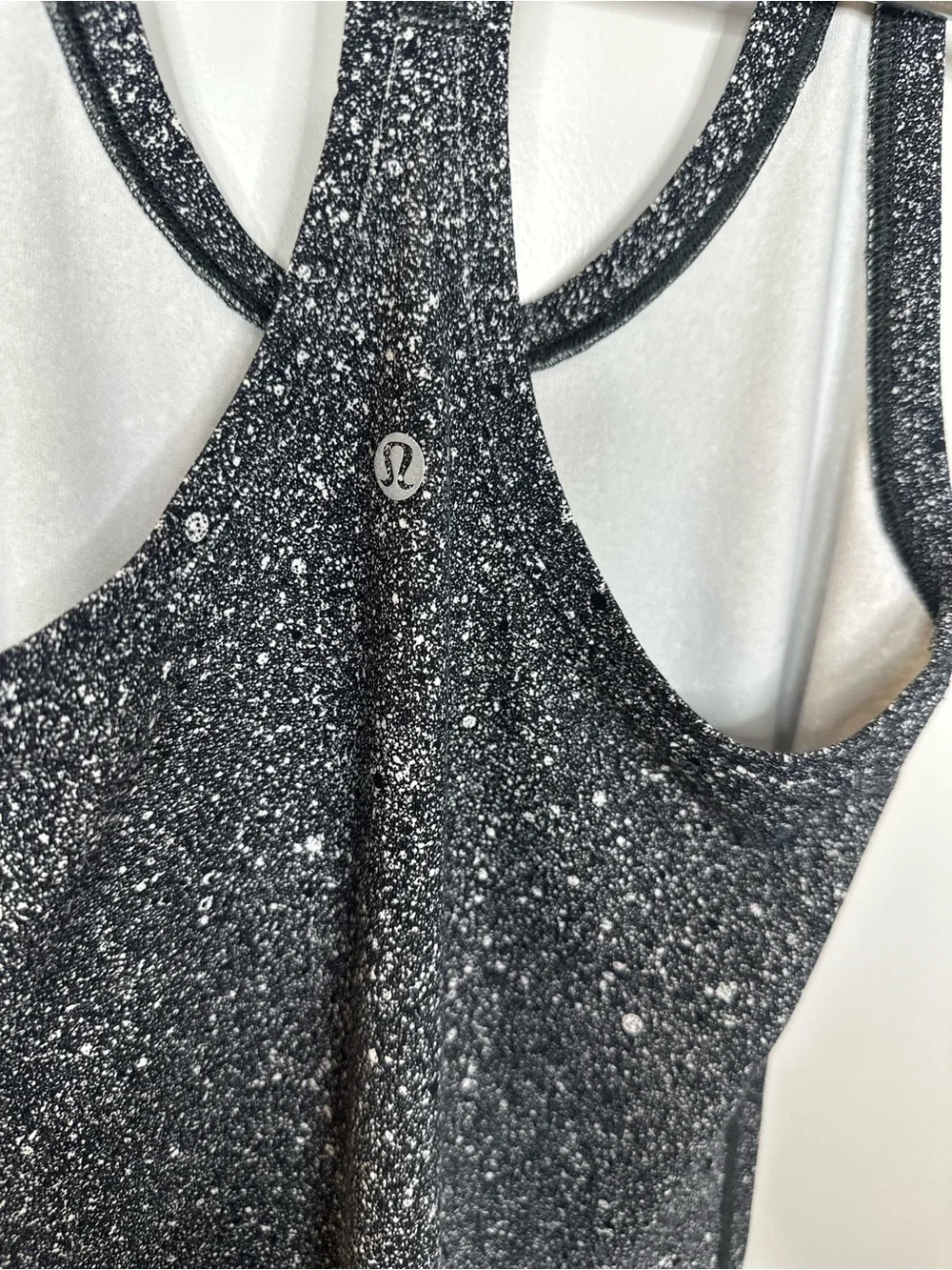 Lululemon Racerback Tank Top | Black & White Splatter‎ | 6